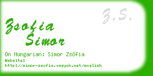 zsofia simor business card