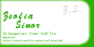 zsofia simor business card